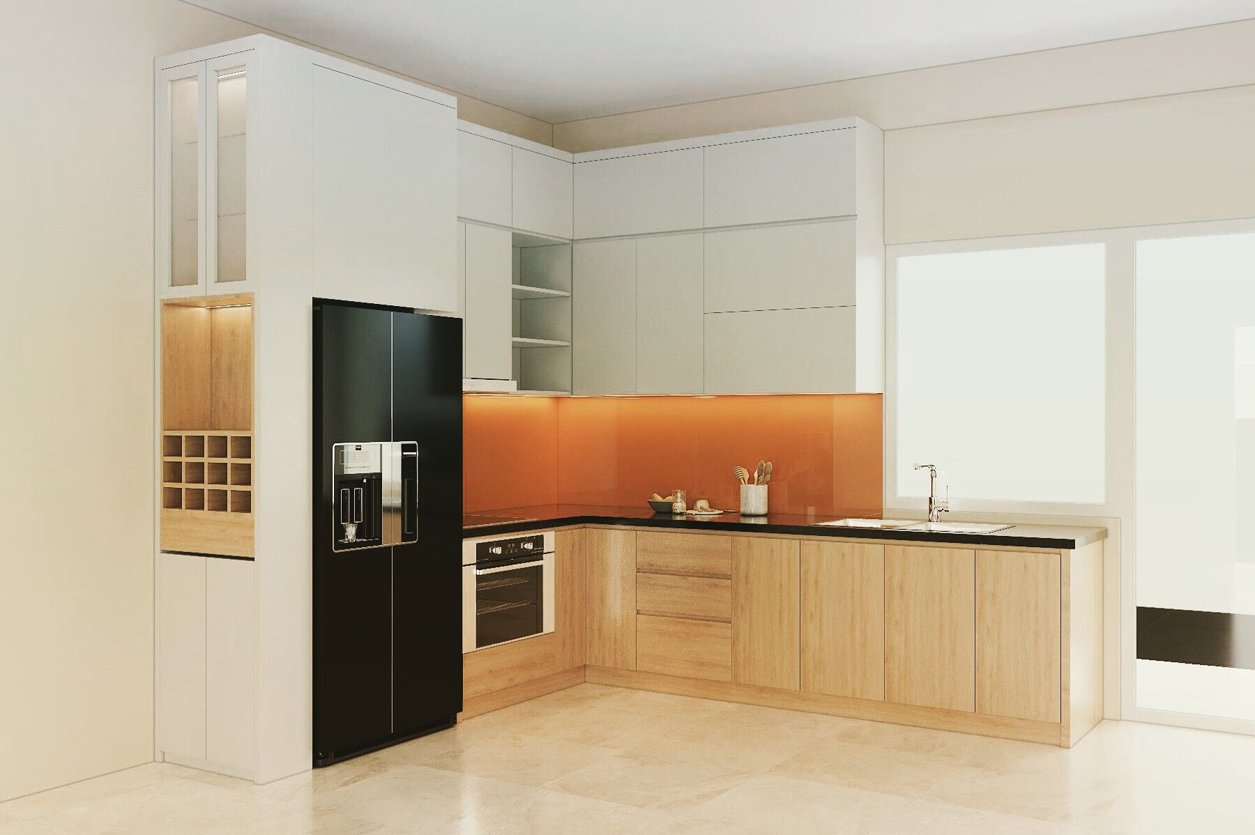 Tủ bếp cốt gỗ An Cường MDF chống ẩm, phủ Melamine, nội thất Hà Nội sẽ là thứ mà bạn không thể bỏ qua khi sắp xếp nội thất trang trí cho ngôi nhà của mình. Với chất lượng sản phẩm và tính năng chống ẩm, tủ bếp này sẽ trở thành một giải pháp công nghệ tốt nhất cho căn bếp của bạn!